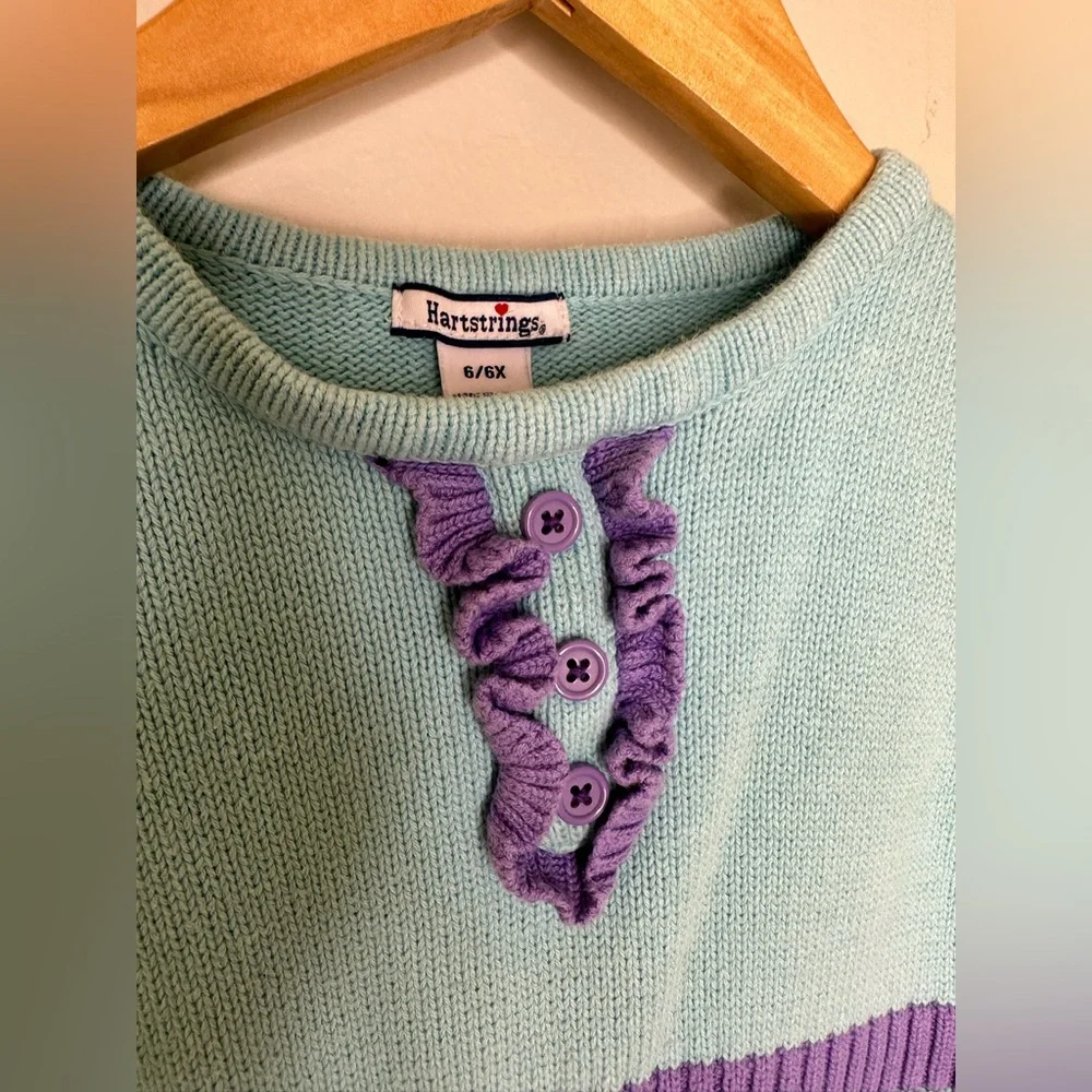Heartstrings blue dress with Purple Hearts